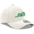thumbnail image 3 of Men's New Era White New York Jets Throwback Wordmark Iced II 39THIRTY Flex Hat, 3 of 5