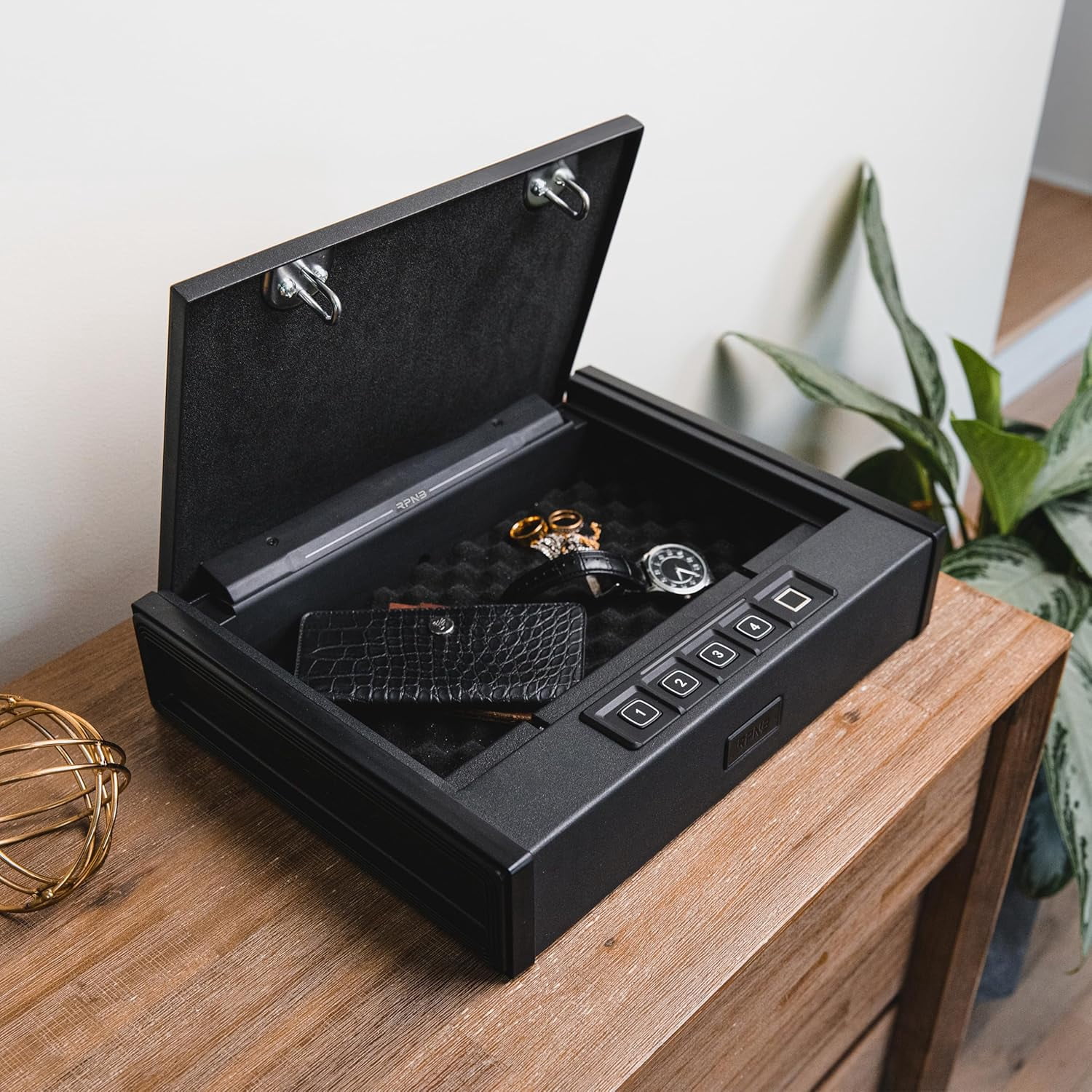 RPNB Gun Safe for Pistols Biometric Gun Safe with 3 Access Ways for 2 Pistols