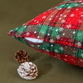 thumbnail image 3 of Lapalife 2 Pack Christmas Plaid Pillow Cover, Snowflake Scottish Tartan Checks Cushion Cover Decorative Throw Pillow Case, 18''x 18'', 3 of 5