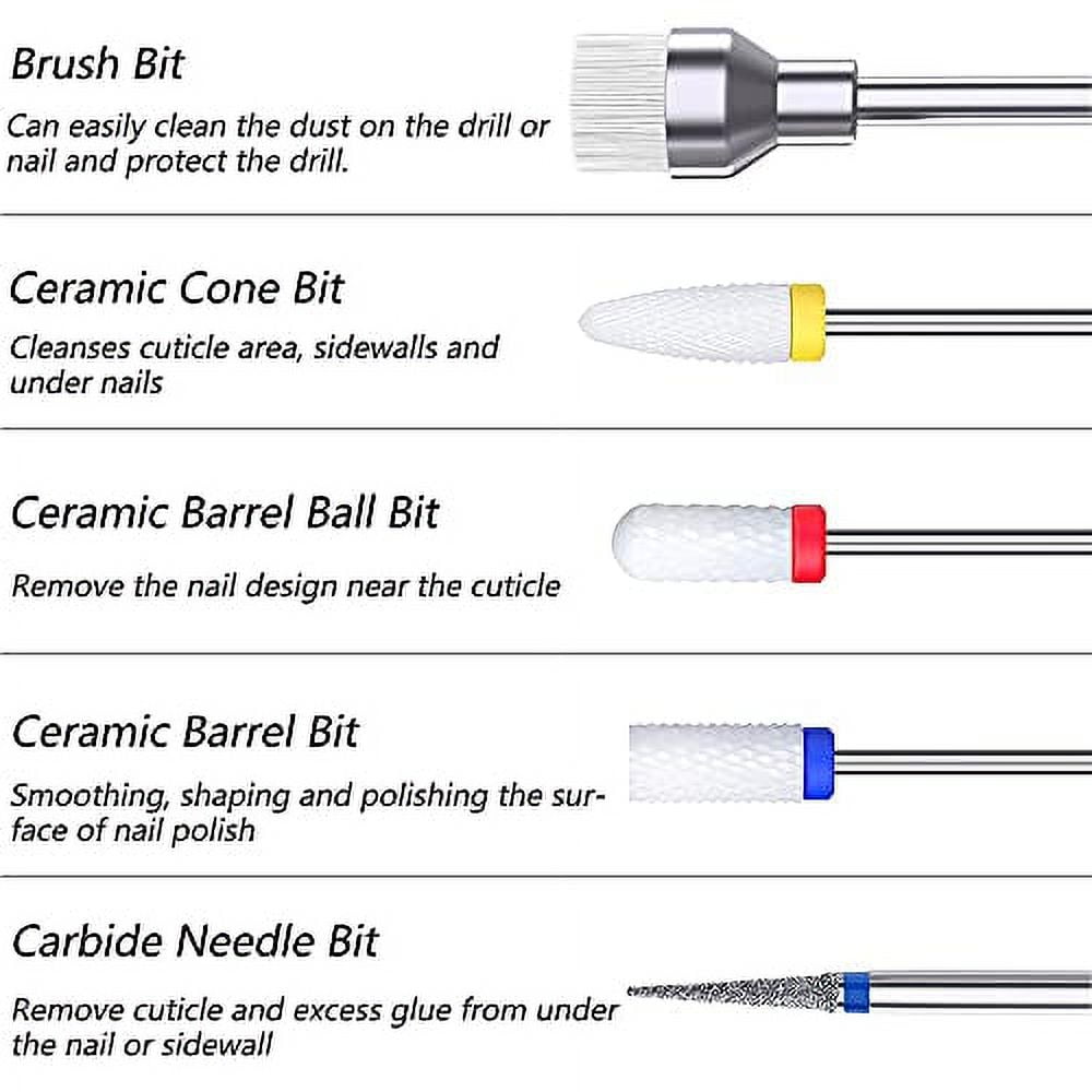 Diamond Cuticle Nail Drill Bits Set 10Pcs | Nail drill, Acrylic nail drill,  Diy acrylic nails