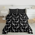 thumbnail image 2 of Homewish Kids Children Stars Print Bedding Comforter Set 2pcs,Starry Sky Twin Comforter Sets Microfiber,Black White Breathable Bedding Set,Luxury Bedroom Decor,Reversible, 2 of 8