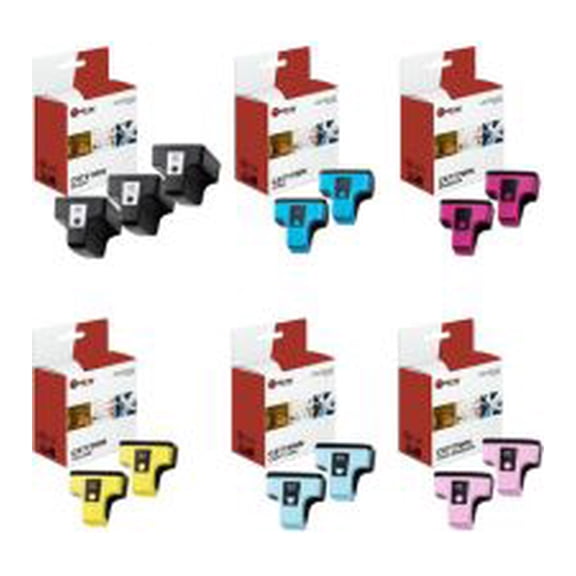 13Pk LTS Compatible for HP 02 B/C/M/Y/LC/LM HY Photosmart C5180 3310 Ink