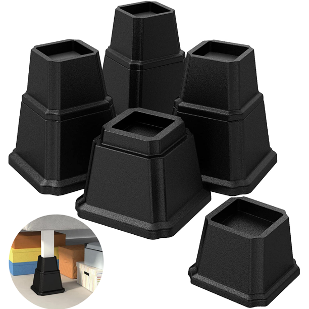 Furniture Bed Risers Elevators 8 Pack Adjustable Bed Lifts from 3, 5