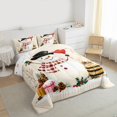 thumbnail image 3 of Castle Fairy Kids Xmas Snowman 2pcs Bedding Comforter Set,Merry Christmas Twin Comforter Sets,Winter Snowflakes Breathable Bedding Set,Microfiber Bedroom Decor, 3 of 8