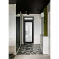 thumbnail image 3 of Front Exterior Prehung Metal-Plastic Door Frosted Glass / Manux 8102 Matte Black / Top Window / Office Commercial and Residential Doors Entrance Patio Garage 30" x 96" Left-hand Inswing, 3 of 5