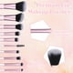 thumbnail image 3 of Juego de brochas de maquillaje Euphhonycs, 10 unidades, bolsa de viaje rosa, 3 of 7