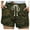 Green, variant on Aayomet Lounge Shorts For Women Waist Solid Color Camouflage Pants Casual Elastic Pocket Women Linen Shorts For Women Green,L