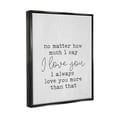 thumbnail image 3 of Stupell Industries Love You Romantic Phrase Inspirational Painting Black Floater Framed Art Print Wall Art, 17 x 21, 3 of 9