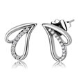 thumbnail image 1 of Boucles d'Oreilles en Acier Inoxydable avec AAA Grade CZ in Clear, 1 of 1