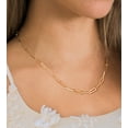 thumbnail image 3 of Ivy & Bauble 14K Gold Plated Linked Paperclip Chain Necklaces for Women, 18”, 3 of 4