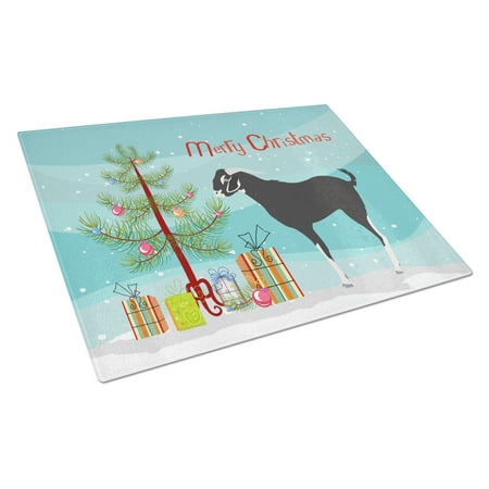 

Caroline s Treasures Black Bengal Goat Christmas Glass Cutting Board Large