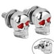 thumbnail image 4 of 2pcs Skull License Plate Frame Bolts Screws Fastener Cap For Motorcycle Car Truck Auto (color: Black), 4 of 4