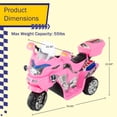 thumbnail image 6 of Lil’ Rider Electric Motorcycle for Kids - 3-Wheel Battery-Powered Toy Motorcycle for Kids Ages 3 to 6, (Pink), 6 of 7