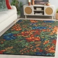 thumbnail image 2 of SAFAVIEH Jardin Dorian Floral Area Rug, Blue/Orange, 4' x 6', 2 of 11