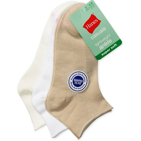 Hanes - Women's Comfort Casual Ankle Socks, 3 Pairs
