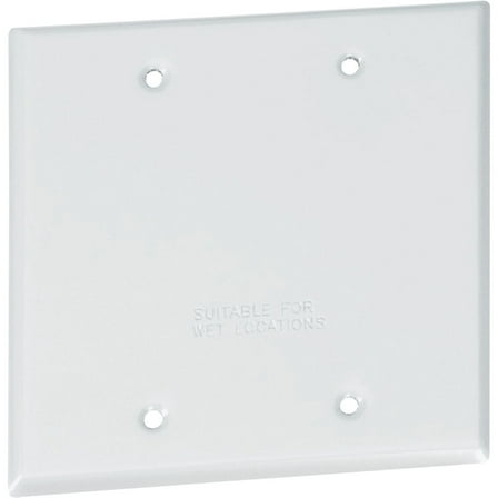 Southwire Double Gang White Weatherproof Blank Cover WC2BW-UPC