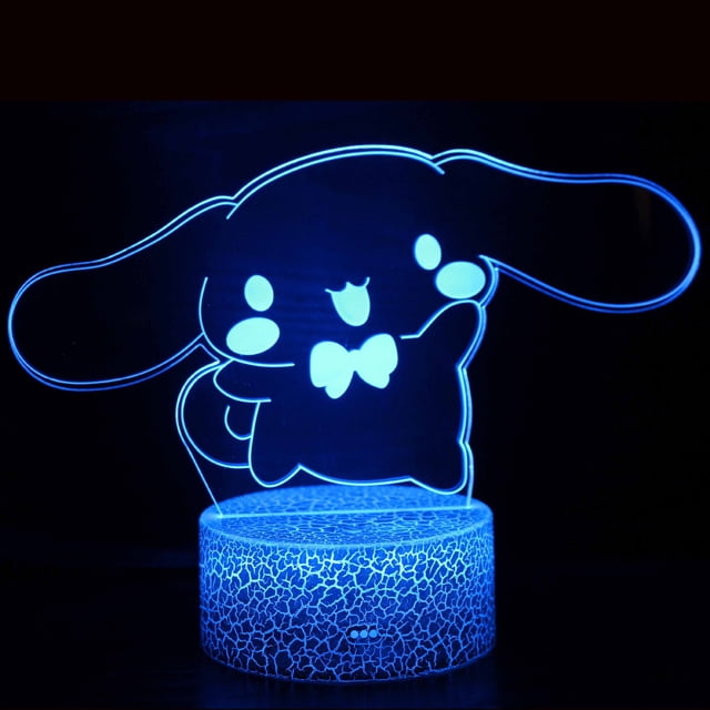 Lámpara de noche de Hello Kitty, regalo de cumpleaños en 3D, adornos creativos, lámpara de mesa pequeña, lámpara de ambiente de celebridades de Internet, lámpara de mesa de escritorio creativa