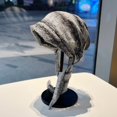 thumbnail image 2 of Slccxzc Slouchy Beanie Hat for Women, Breathable Gray Turban Cap Sleep Headwear, 2 of 7