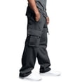 thumbnail image 4 of YNGKMEA Cargo Sweatpants for Men Relaxed Fit Open Bottom Jogger Sweatpants Oversized Wide Leg Drawstring Waist Athletic Gym Pants with Pockets, 4 of 8