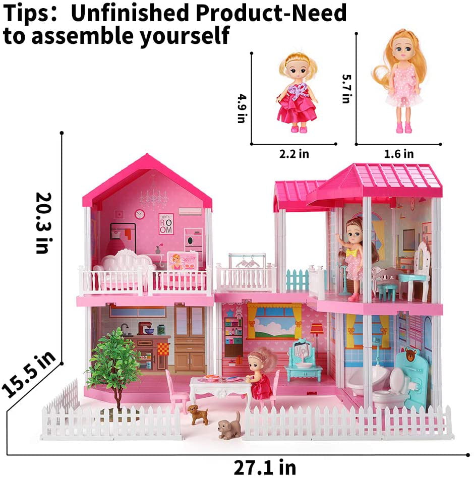 1/6 Dollhouse Swing Kit Garden Beach Dekor für Puppen Kids Playset Toy 