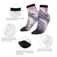 thumbnail image 5 of Rateoe Dragon1 Pattern Quarter Crew Socks,Toe Seamed Ankle Socks,Cotton Cushioned Breathable Athletic Crew Sports Socks, 5 of 7