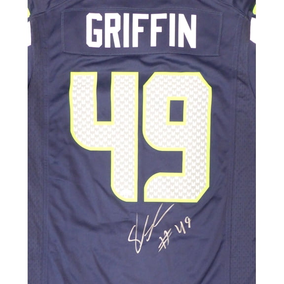 Seattle Seahawks Shaquem Griffin Autographed Blue Nike Jersey Size M MCS Holo 134401