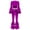 Purple, variant on Womens Shiny Dance Jumpsuit Flare Sleeve Unitard Outfit Disco Club Party Silver M