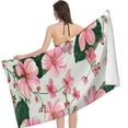 thumbnail image 2 of Wild Flower Tulips Printed Microfiber Sand Free Pool Towel Lightweight Oversized Absorbent Compact Travel Must Have for The Swimming, 2 of 8
