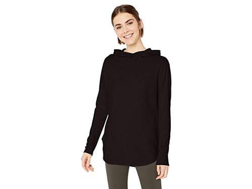 Daily Ritual Womens Cozy Knit Hooded Short-Sleeve Shirt Brand