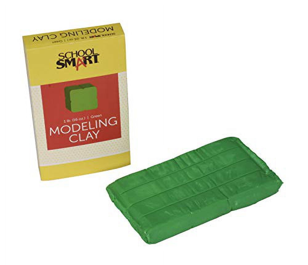 School Smart Modeling Clay, 1 Pound, Green