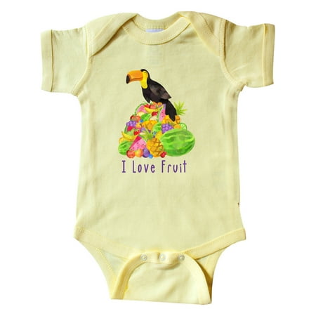 

Inktastic I Love Fruit Toucan Gift Baby Boy or Baby Girl Bodysuit