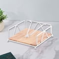 thumbnail image 6 of Table Tissue Storage Holder Desktop Ornament Flat Countertop Outdoor Use with Wooden Base Dining Kitchen Tabletop Tissue Dispenser for, 6 of 8
