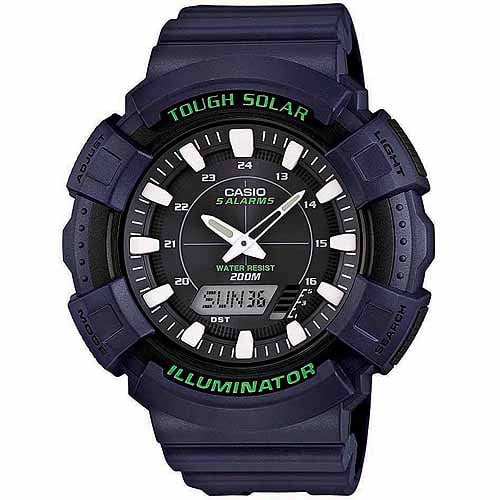Casio Men's SolarPowered Combination Watch, Lime Green Accents