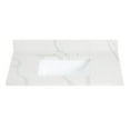 thumbnail image 1 of Pemberly Row Coiffeuse Moderne en Pierre de 36 Pouces avec Lavabo, Blanc Calacatta, 1 of 7
