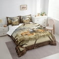 thumbnail image 3 of Homewish Safari Deer Twin Bedding Sets 7-Piece for Teens,Jungle Wildlife Bedding Comforter Set Microfiber,Retro Tree Branches Breathable Sheet Sets,Luxury Bedroom Decor,Reversible, 3 of 8