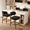 Black, variant on Hawsaiy Counter Height Bar Stools Set of 2, Mid Century Modern Boucle Barstools with Solid Wood Frame, Upholstered Kitchen Island Stools with Backrest & Footrest, Green