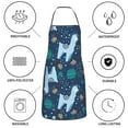 thumbnail image 6 of Easygdp Alpaca Astronaut in Space Apron Waterdrop Resistant with 2 Pockets,Oil Resistant Cooking Kitchen Chef Apron for Women Men, 6 of 7