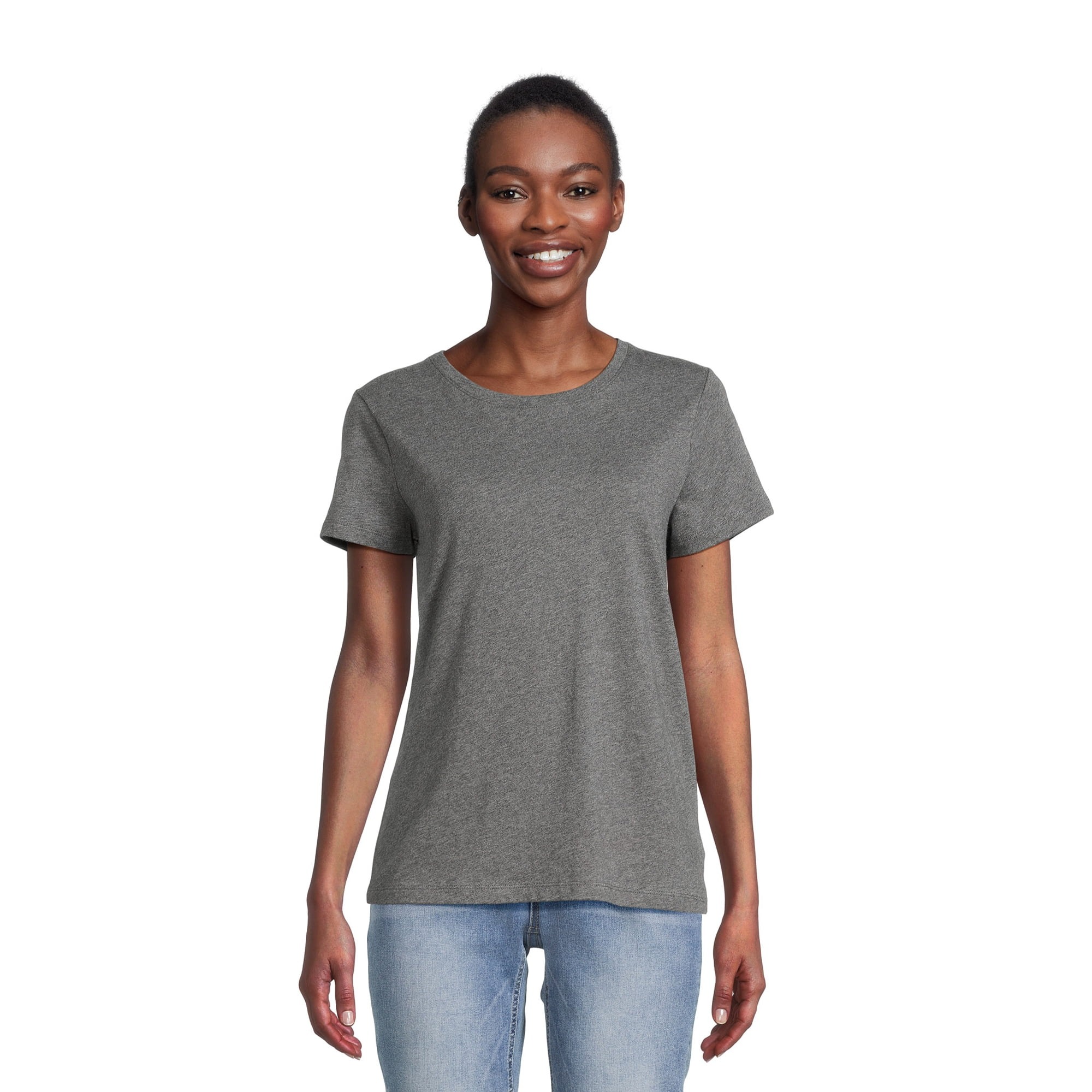 Time and Tru Women's Short Sleeve Crew Tee (5 Pack) - image 2 of 5