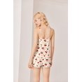thumbnail image 5 of Ekouaer Womens Pajama Sets Soft Lingerie Sleepwear 2 Piece Cami Shorts Set V Neck Pj Lace Nightwear, 5 of 6