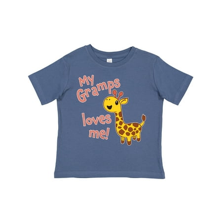 

Inktastic My Gramps Loves Me- Cute Giraffe Gift Toddler Boy or Toddler Girl T-Shirt