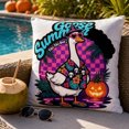 thumbnail image 5 of Halloween Throw Pillow Covers 18x18 Inch, Rustic Linen Printed Decorative Square Pillowcases, Farmhouse Holiday Cushion Covers for Couch Sofa Living Room Bedroom Outdoor Home Decor, 5 of 7