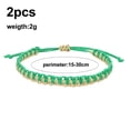 thumbnail image 2 of 2 pulseras de cuerda trenzada de dos tonos para mujeres, hombres, niños y niñas, pulseras de cuerda trenzada ajustables Adepaton BST3002772-1, 2 of 5