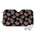 thumbnail image 2 of Picia Bouquet Curved Windshield Sunshade Accordion Folding Style Auto Shade for Car Truck SUV Van Blocks UV Ray Sun Visor Protector -Small, 2 of 7