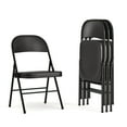 thumbnail image 3 of Emma + Oliver 4 Pack Double Braced Black Metal Folding Chair, 3 of 13