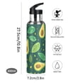 thumbnail image 5 of ALAZA Avocado Fruit Leaves Water Bottle Insulated Flask Stainless Steel Straw Lid 20 oz, 5 of 6