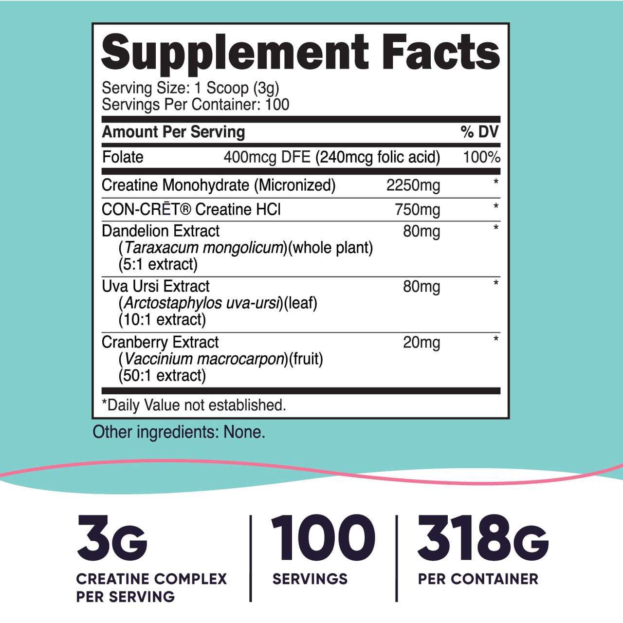 Nutricost Creatine Monohydrate Powder for Women Unflavored Supplement, 100 Servings