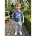 thumbnail image 4 of BemeyourBBs Toddler Baby Boy Fall Winter Clothes Infant Baby Boys Outfits Mommy's Little Prince Letters Crown Printed Long Sleeve Crewneck Sweatshirt Elastic Waist Jogger Pants Set, 4 of 9