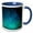 Blue/White, variant on 3drose, Pretty Aqua and Blue Image of Sparkle Celestial Night Sky Pattern, 15oz Mug