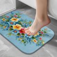 thumbnail image 5 of 1pc Floral Pattern Absorbent Non-Slip Bathroom Thickened Flannel Rug Decor,Soft,Quick Drying,Suitable For Indoor/outdoor Use,Bathrooms,Bedrooms,Kitchens,Terrace,Laundry Rooms,16"x24", 5 of 7