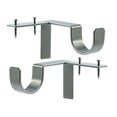 thumbnail image 1 of 2pcs Zinc Alloy Holder Sturdy Curtain Rod Bracket Wall Hooks Home Hardware, 1 of 5